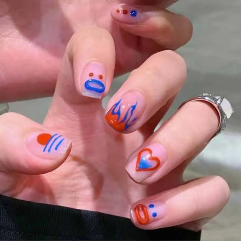 Симпатичные Блестящие бриллиантовые жемчужные накладные ногти искусственные