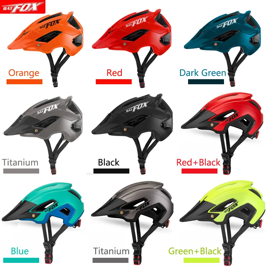 

BATFOX Bike Bicycle Helmet All-terrai MTB Cycling Sports Safety Helmets In-mold OFF-ROAD Super Mountain Road Bike Cycling Helmet