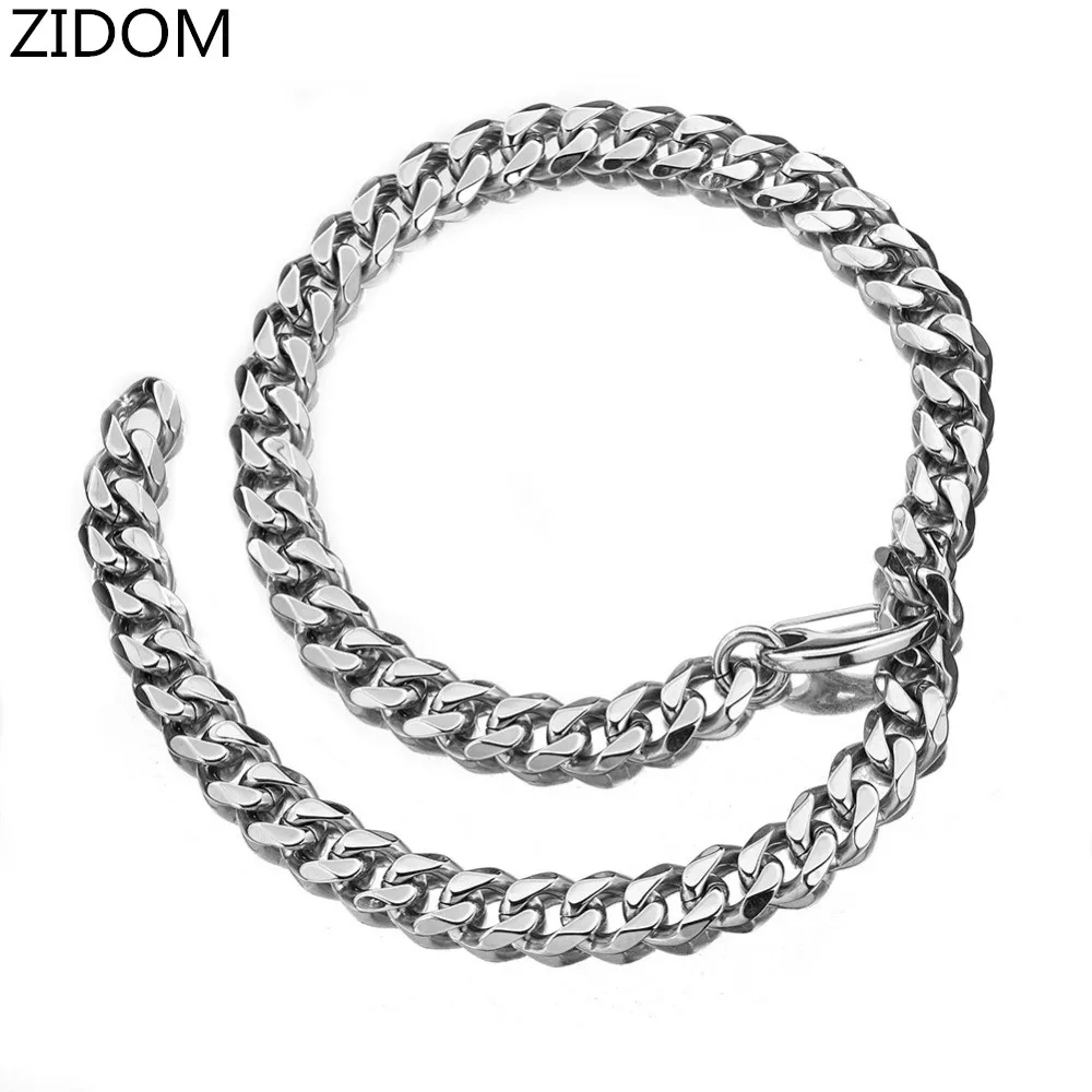 Мужские цепочки в стиле хип хоп ожерелье из нержавеющей стали никогда не
