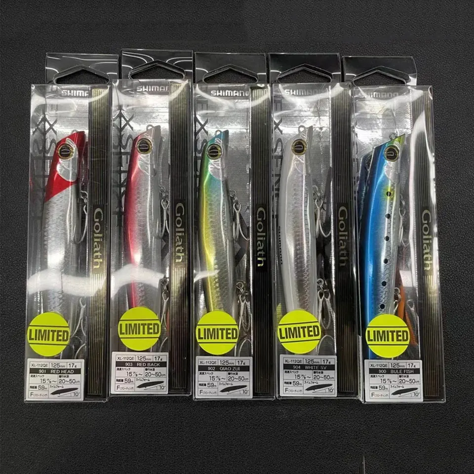 

SHIMANO Sea Bass Goliath HI Minnows Fishing Lure XL112QE AR-C SHELL 125mm 17g Artificial Bait 20-50CM Depth