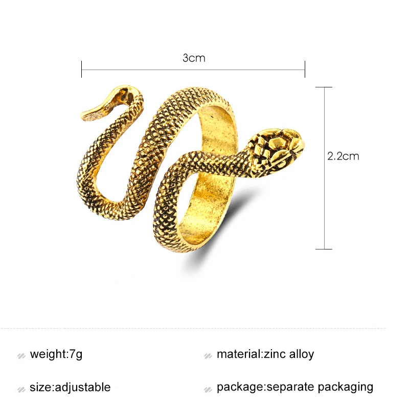 Мужское и женское кольцо в стиле панк регулируемое ретро | Украшения аксессуары