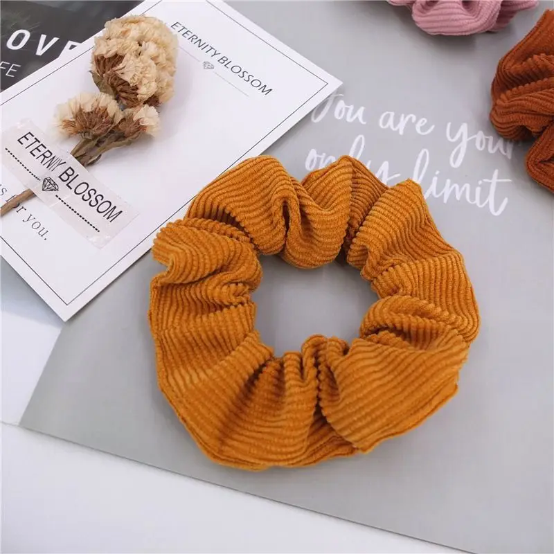 

48pcs/lot Corduroy Scrunchie Women Girls Elastic Hair Rubber Bands Accessories Gum For Women Tie Hair Ring Rope Ponytail Holder