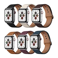 leather strap for apple watch band 44mm 40mm 38mm 42mm 41mm 45mm series 7 6 se 5 4 3 bracelet strap for iwatch accessories