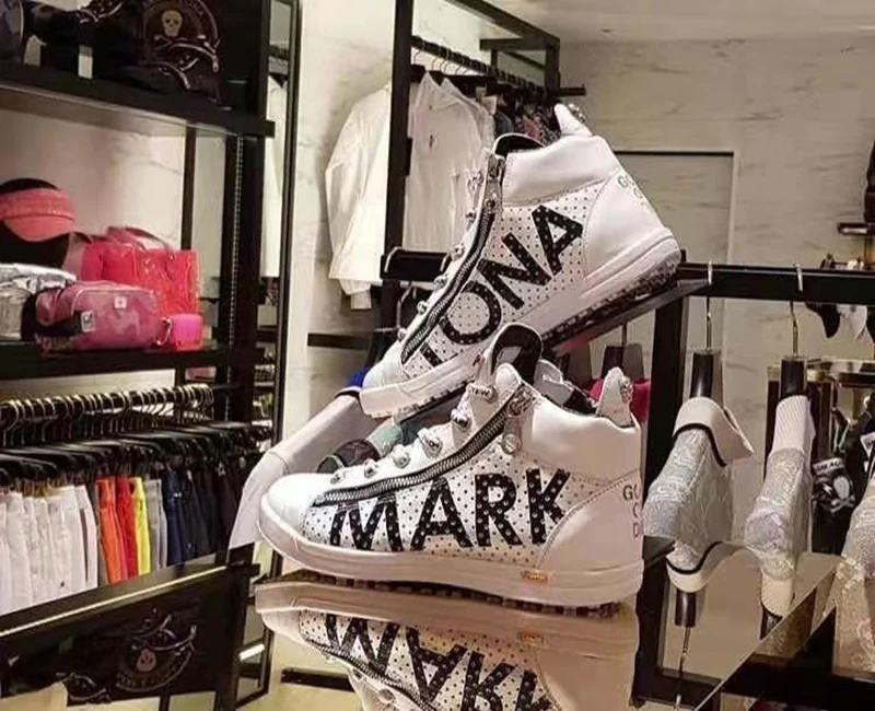 MARK &amplona High Top Golf Shoes for Women Sports Ladies' Breathable Non-slip Double Zipper Sneakers | Спорт и развлечения