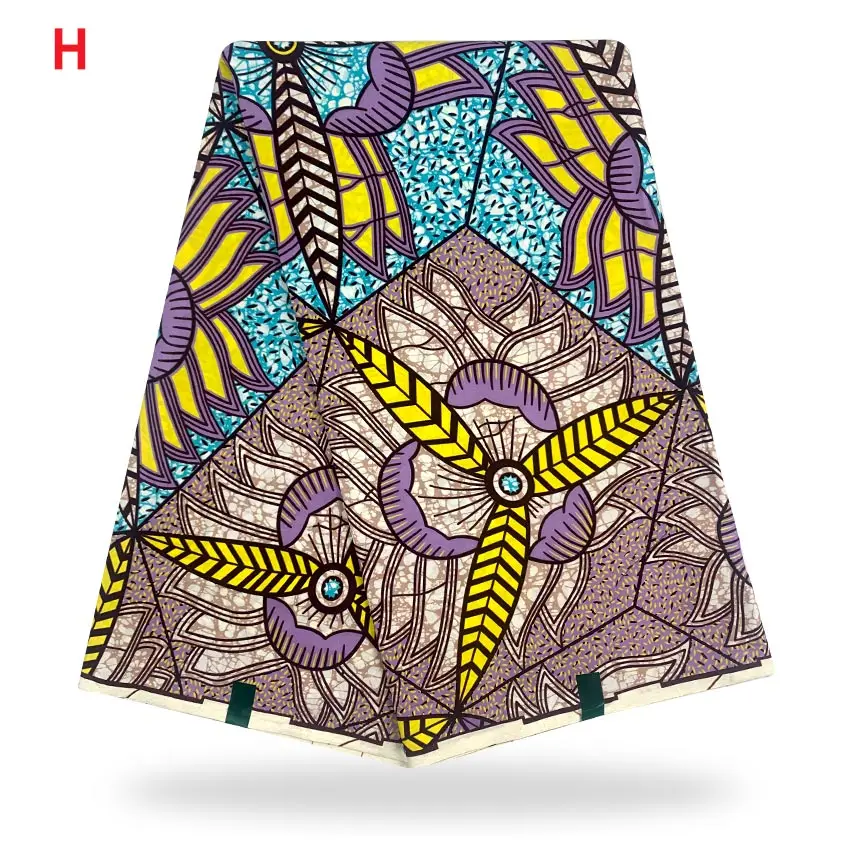 

High Density African Wax Fabric Batik cloth Ankara Soft cotton Sewing Clothes H211105