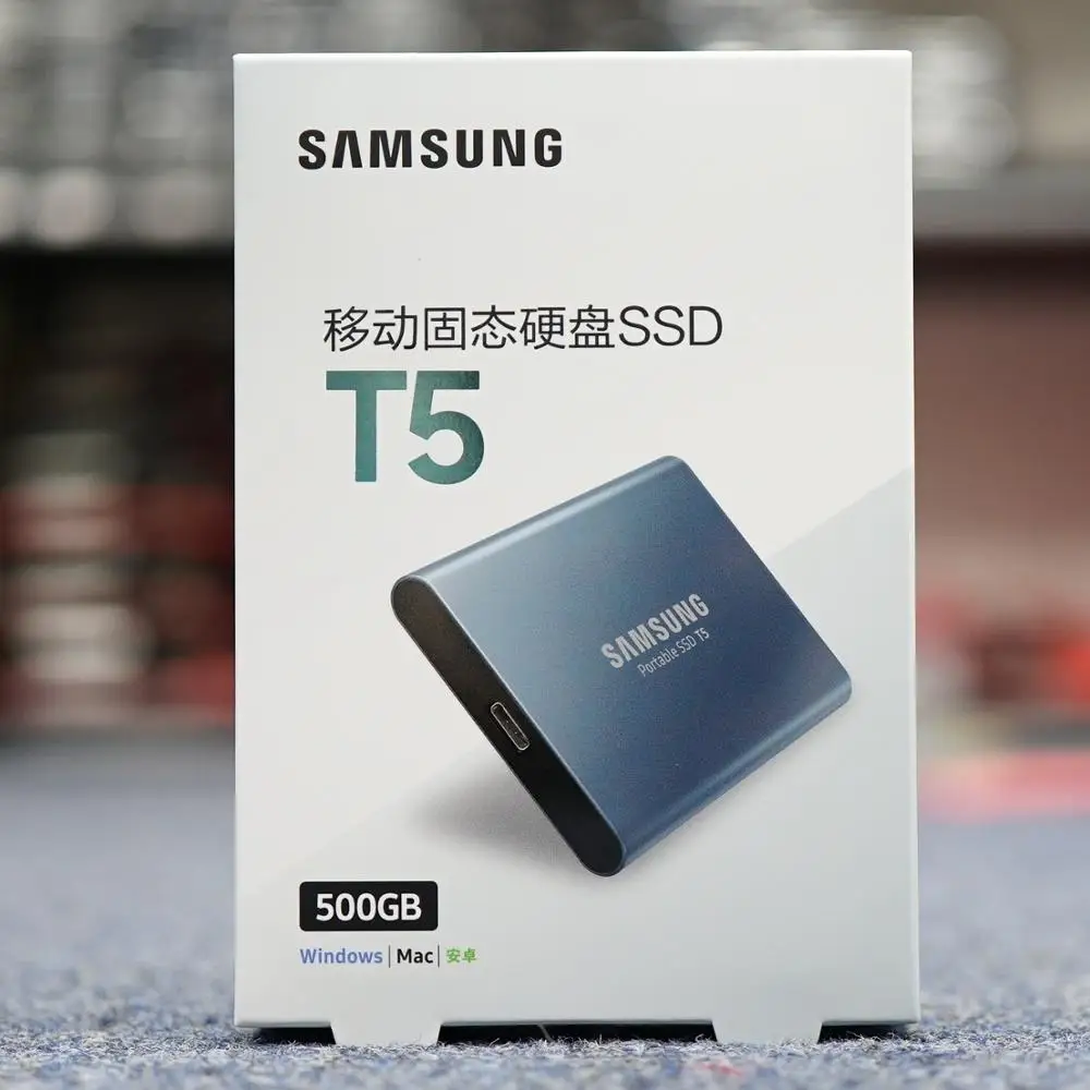 Samsung портативный ПК T5 SSD 250GB 500GB 250G 500G Внешние твердотельные накопители SSD USB 3,1 T5 1 ТБ 2 ТБ
