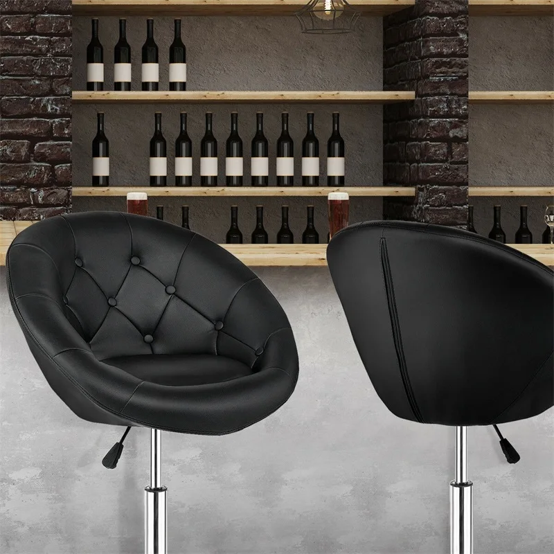 Круглый тафтинговый задний акцент барный стул современные удобные подушки регулируемая высота