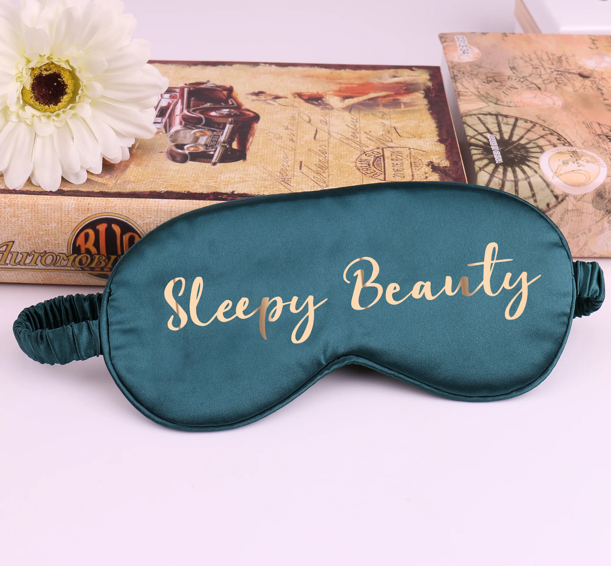 Персонализированный атласный маска для сна индивидуальное имя или монограмма