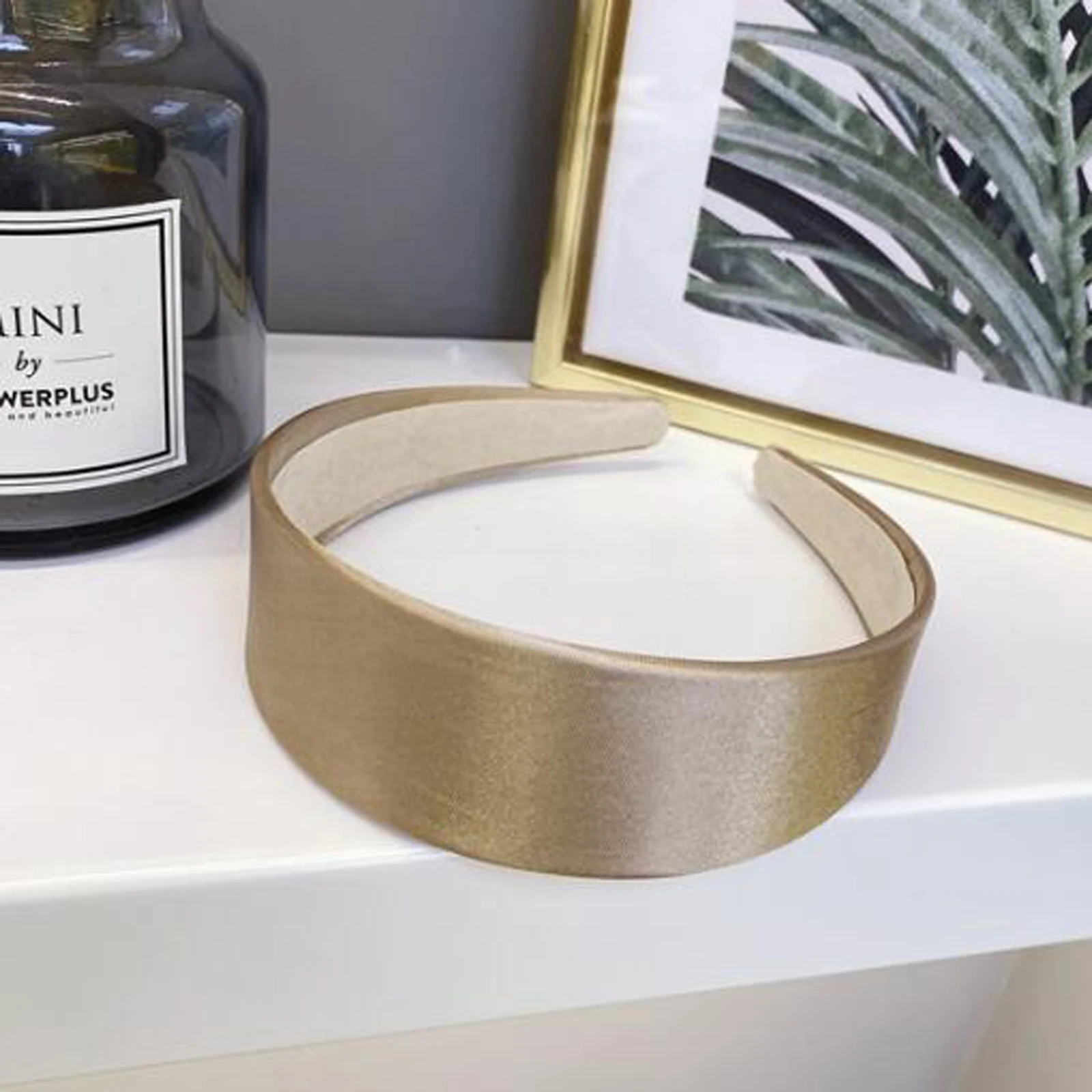 Широкая повязка для волос ярких цветов модный простой Блестящий Мягкий тюрбан