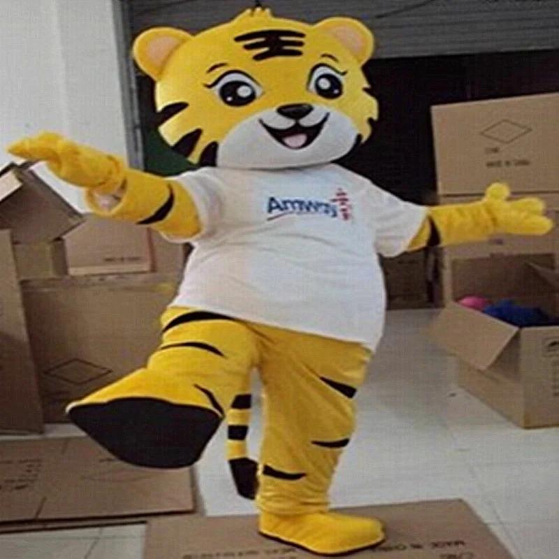 Новинка Костюм талисмана с изображением тигра для взрослых Карнавальные меховые