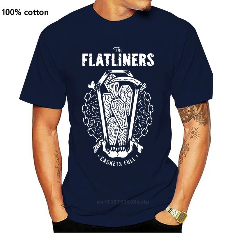

New Print T Shirt Men Brand Clothing The Flatliners Caskets Full Men's Round Neck Cotton T-shirt coat clothes tops