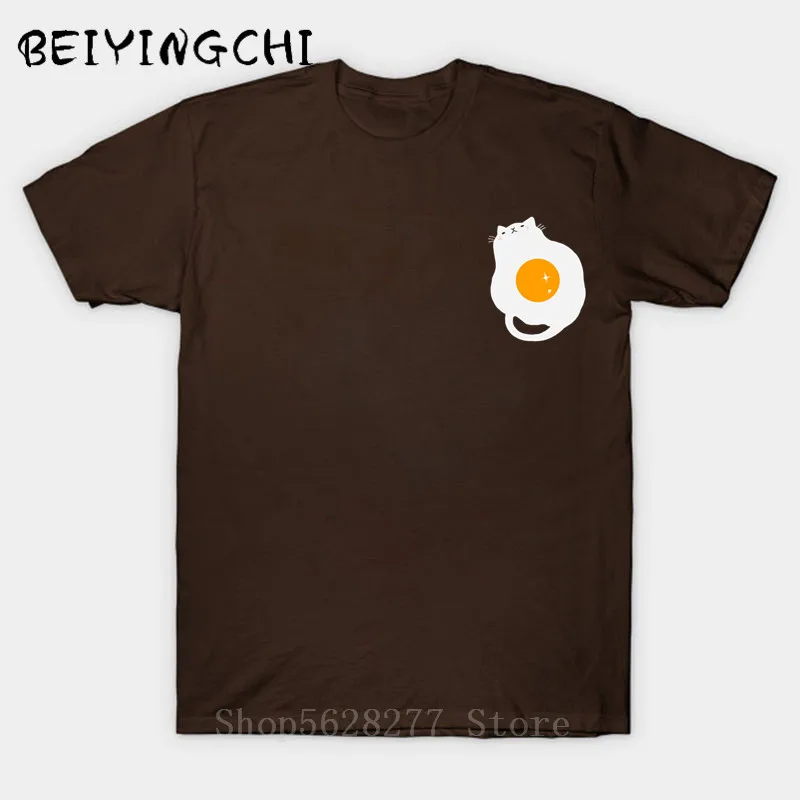 2019 летние мужские маленькие милые яйца с изображением котенка Черная хлопковая