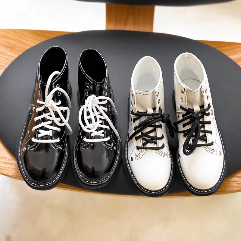 DEAT/Новинка 2020 года Сезон весна-осень Модная обувь с квадратным носком на толстой