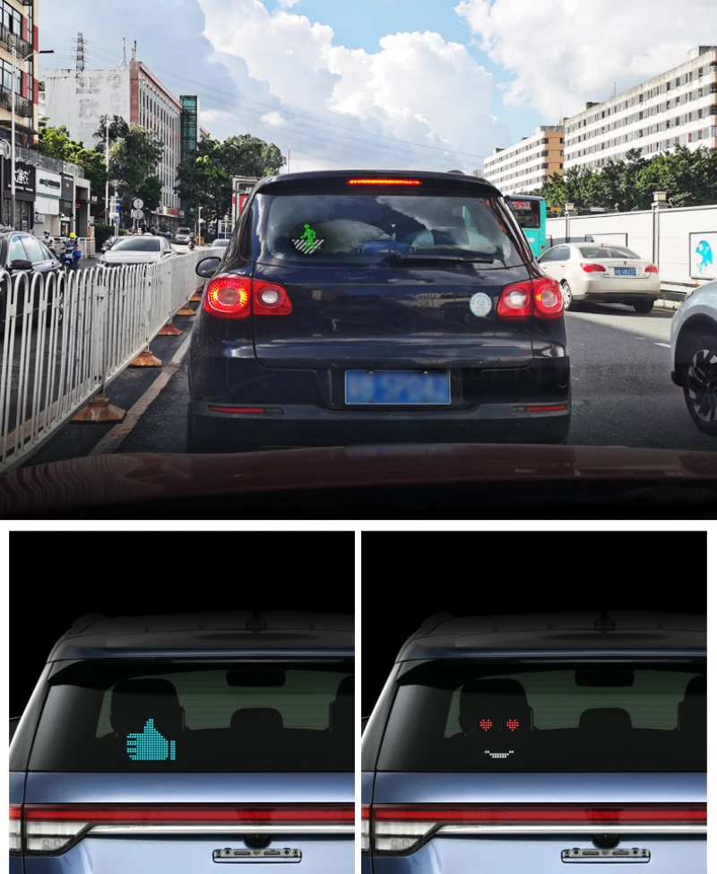 

Bluetooth CAR led Sign APP Control RGB Screen Programmable preset Scrolling Message LED Display Board