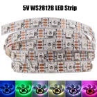 WS2812B Светодиодная лента RGB 5050 WS2812 полноцветные пиксельные огни 3060 светодиодовм индивидуально Адресуемая Светодиодная лента Водонепроницаемая 1 м 5 м