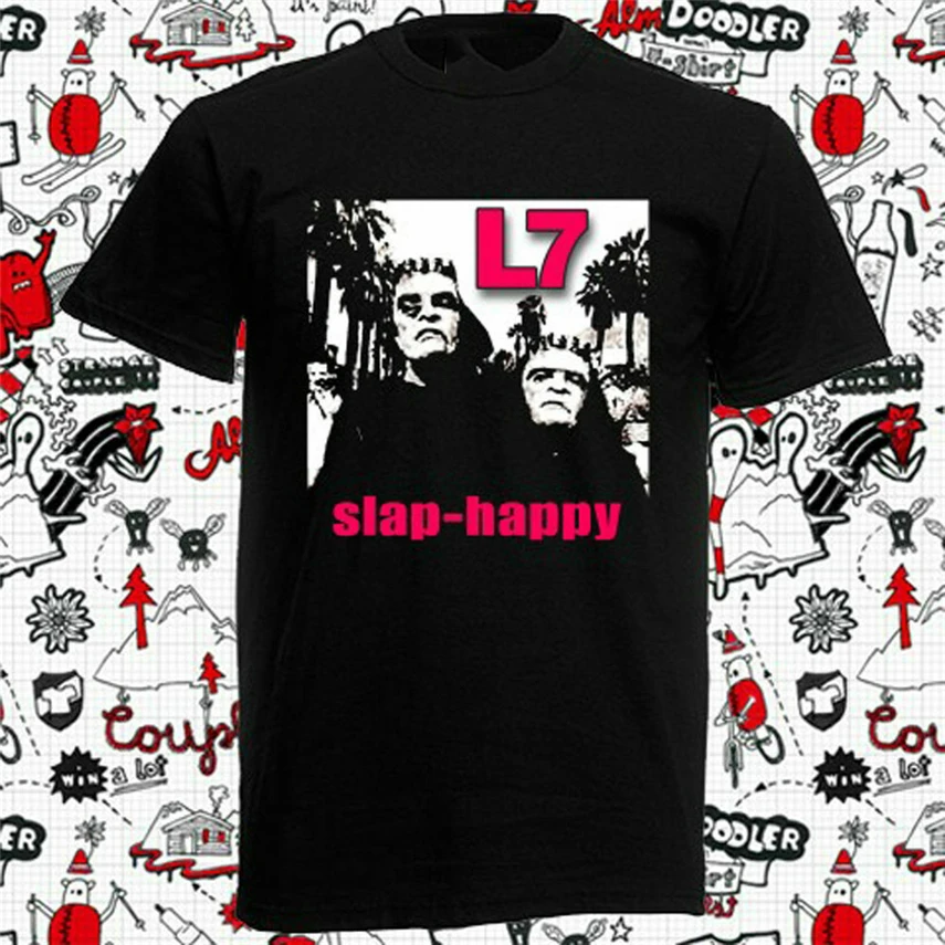 Новая мужская черная футболка с принтом L7 Slap-Happy American Rock Band размер S-5Xl | Мужская