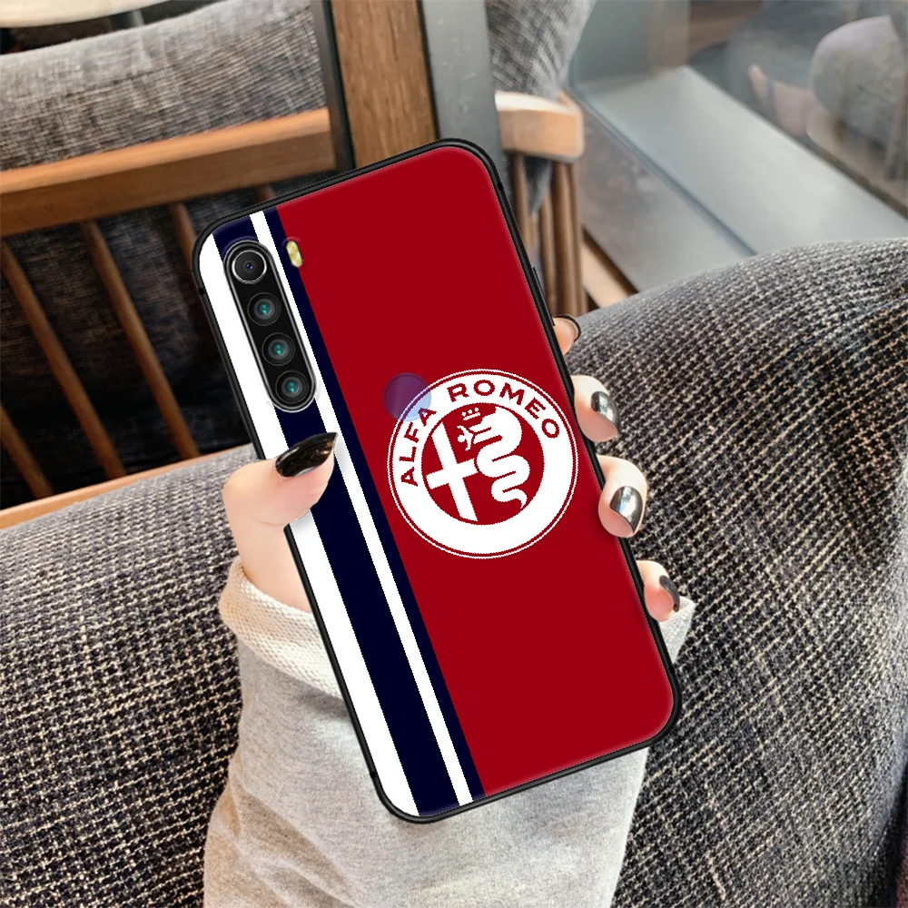 

Alfa Romeo car logo Phone Case Cover Hull For XIAOMI Redmi 7 7a 8 8a 9 9a NOTE 6 7 8 8t 9 9s Pro Max 4X black Cover Pretty Etui