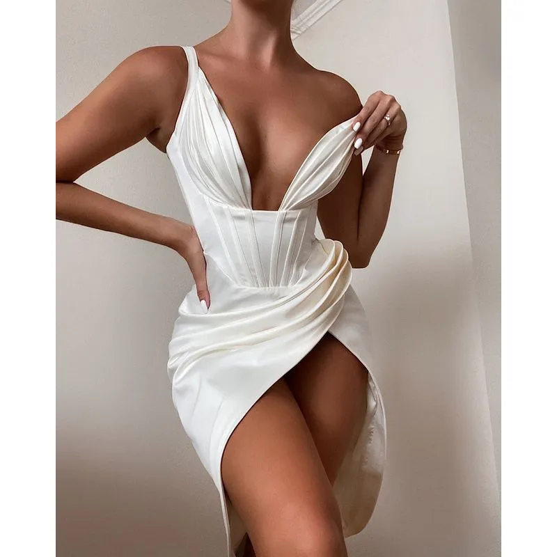 Облегающее вечернее платье с V-образным вырезом Kesiachiccly