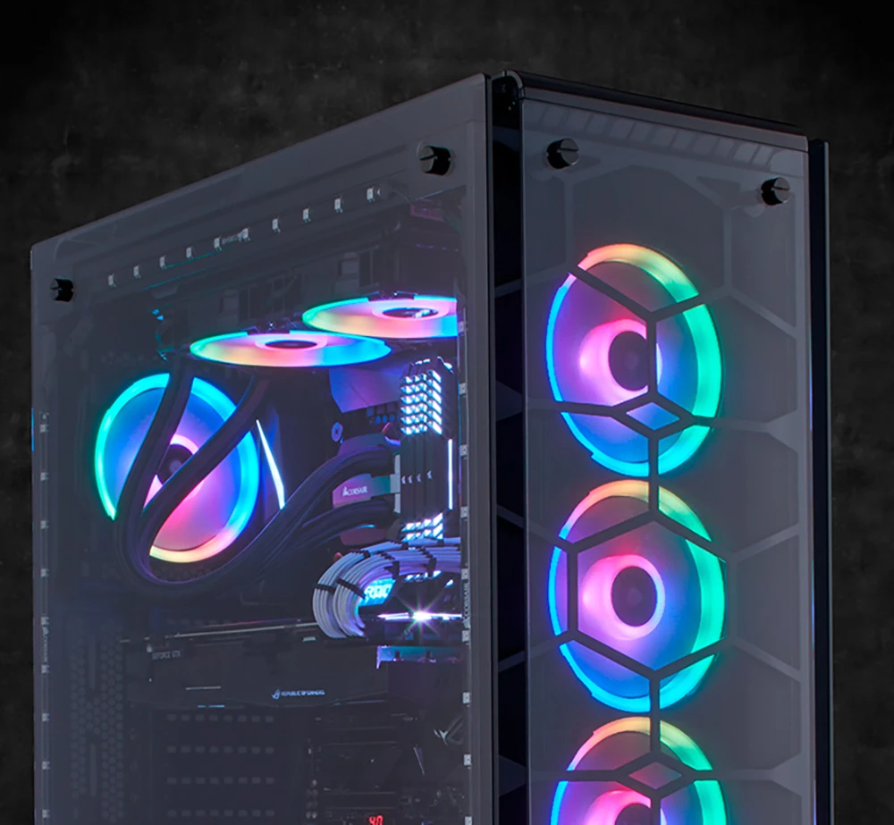 Corsair Вентилятор охлаждения LL серия LL120 RGB 140 RGB 120 мм двойной светильник RGB светодиодный PWM одиночный вентилятор с светильник ing Node Pro