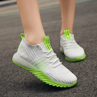 luxury new fashion sneakers women platform shoes stretch fabric breathable striped lace up shoes woman plus size high quality