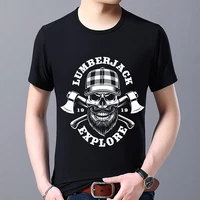 summer tshirts for men harajuku street style skull pattern series male short sleeve tops black plus size printing tee shirt