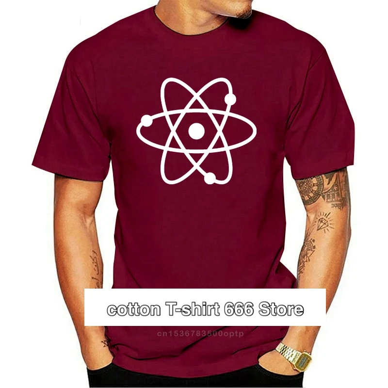 

Новая крутая Мужская свободная хлопковая Футболка с принтом Наука Atom, Мужская футболка в стиле хип-хоп с принтом на заказ