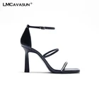 Женские босоножки на высоком каблуке с ремешком на щиколотке, туфли с открытым носком, обувь для вечерние