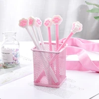 48pcs cute girl heart soft sprout cat claw pen chalk silica gel head cat claw neutral pen student gel pens stationery
