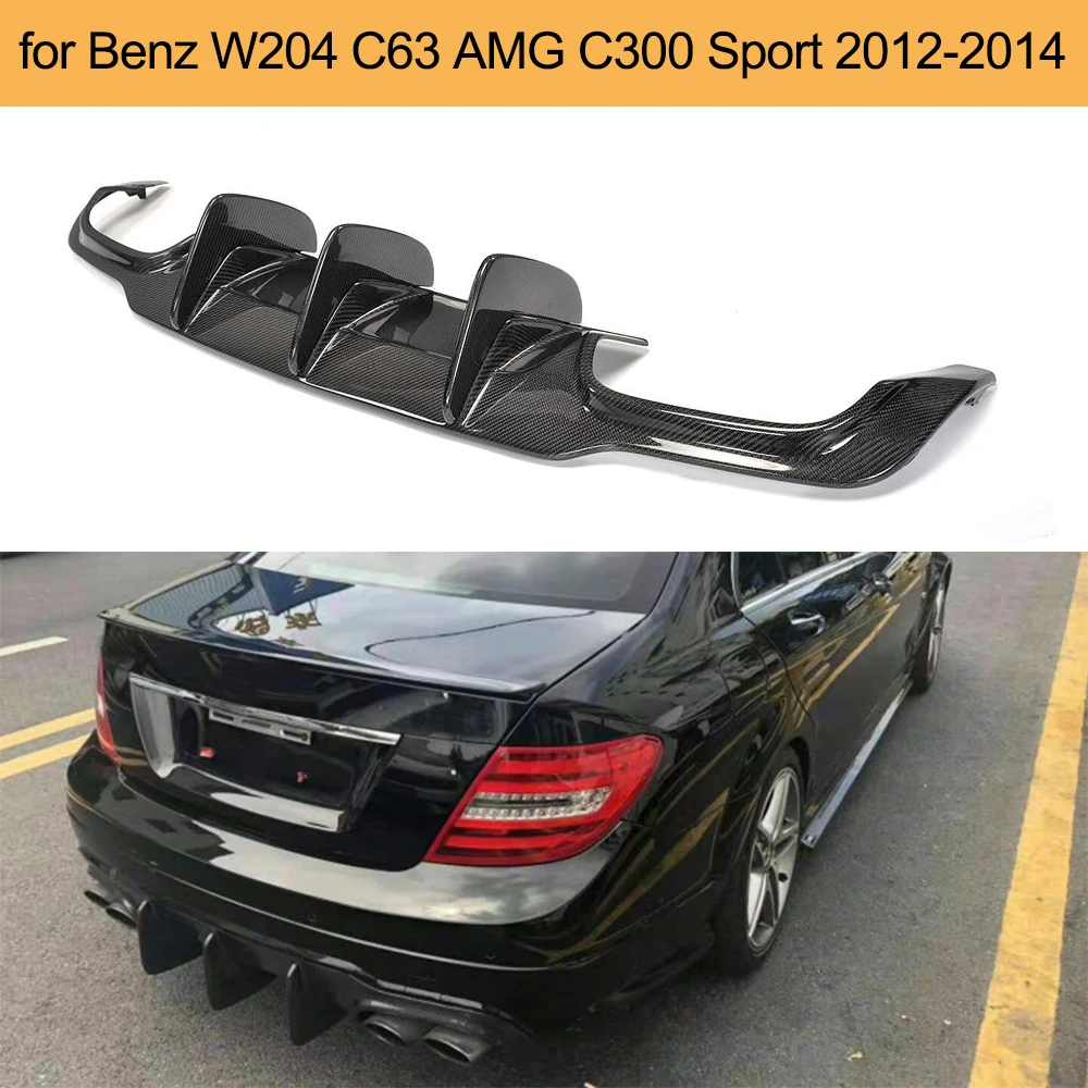Для автомобиля W204 C63 из углеродного волокна задний спойлер диффузор для Mercedes Benz W204 C63 AMG C300 Sport 2012- FRP
