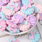 10 шт., искусственные жемчужные ракушки из смолы для украшения дома