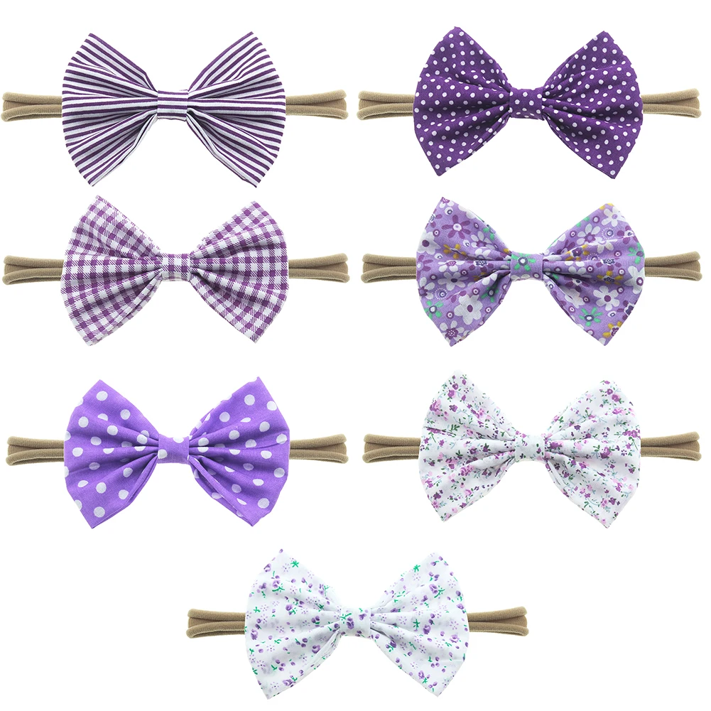 

Children Bows Headbands Girls Flowers Nylon Hairbands Hair Accessories Headwear