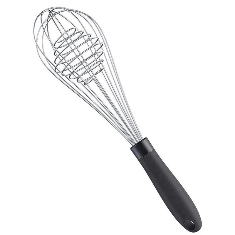 

Non-slip Handle Egg Beater Cream Beater Manual Stainless Steel Spherical Linear Egg Beater Egg Mixer Egg Tools