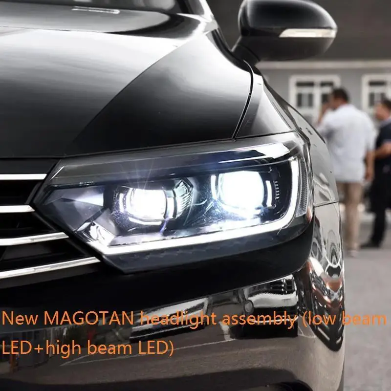 MODEL R Автозапчасти Luces Led Para авто Drl аксессуары автомобильные лампы фары автомобильные фары в сборе 17 18 для Volkswagen Magotan - Цвет: MODEL R