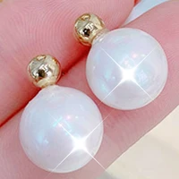 exquisite plated 14k real gold minimalist earrings charm pearl earring temperament romantic simple classic women trendy bijoux