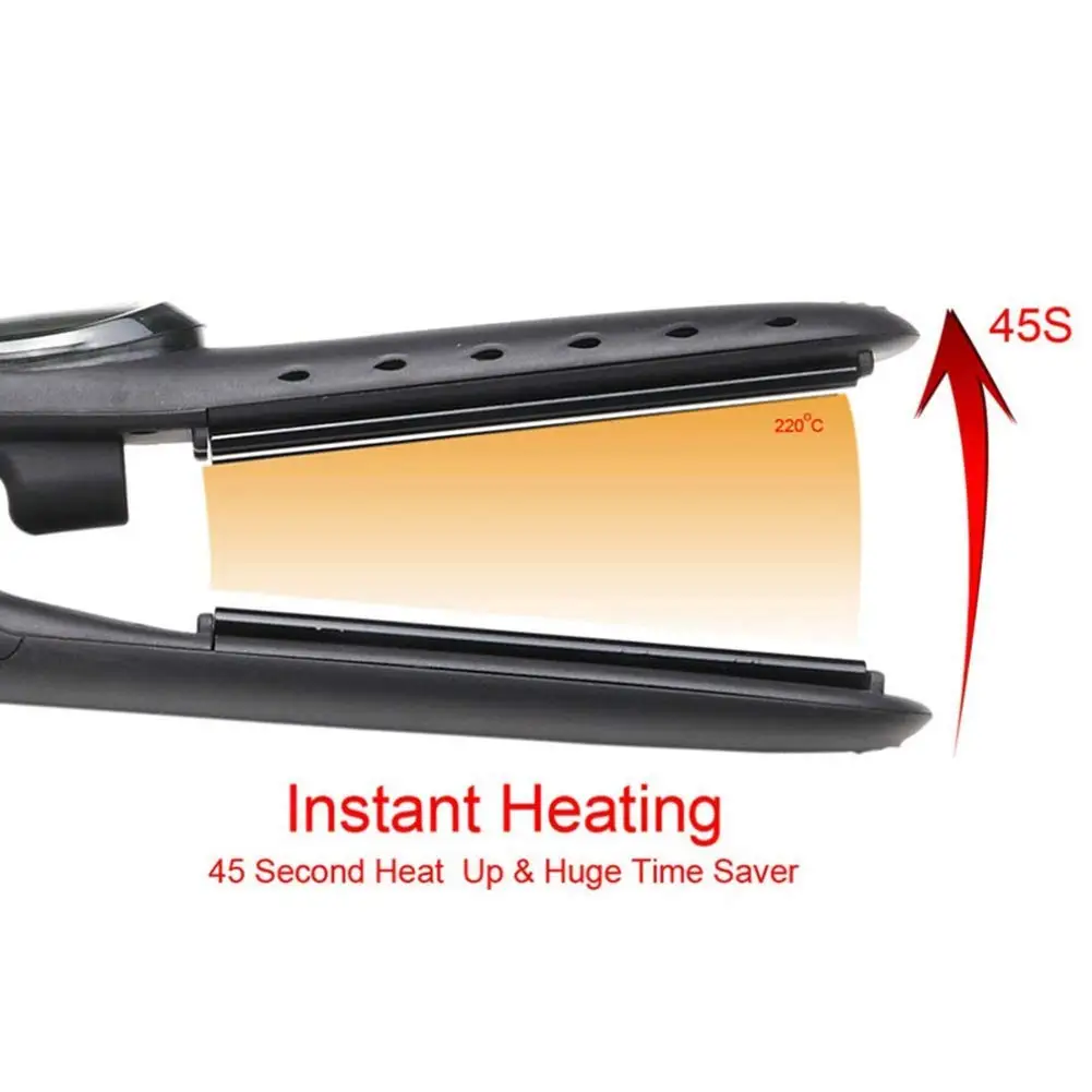

Steam Hair Straightener Comb Professional Ceramic Hair Straightening Brush Spray Vapor with LCD display Styling Tools Flat Iron