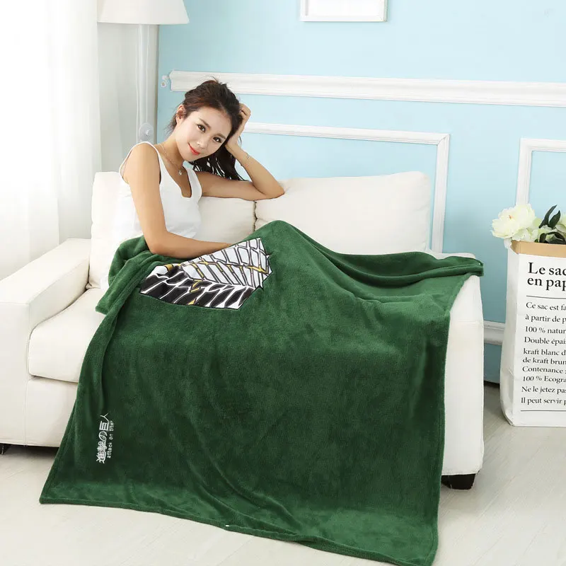 

Attack on Titan Blanket Cloak Shingeki No Kyojin Survey Corps Cloak Cape Flannel Cosplay Costume Hoodie with real photos