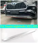 Для Toyota Highlander Hybrid 2021 2022 ABS хром наклейка на бампер переднего бампера боковой кузова защитная полоса аксессуары в стиле автомобиля