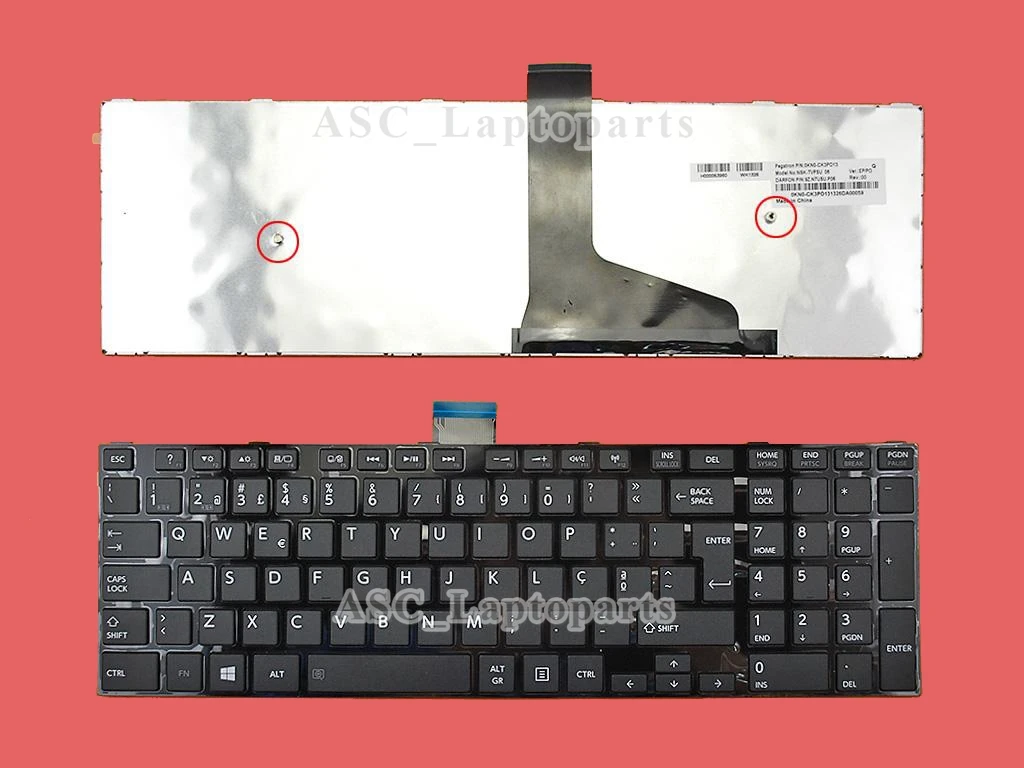 Новая португальская Клавиатура Teclado для ноутбука Toshiba Satellite c50 c50-a c50d-a C50dt-A C55d C55-A