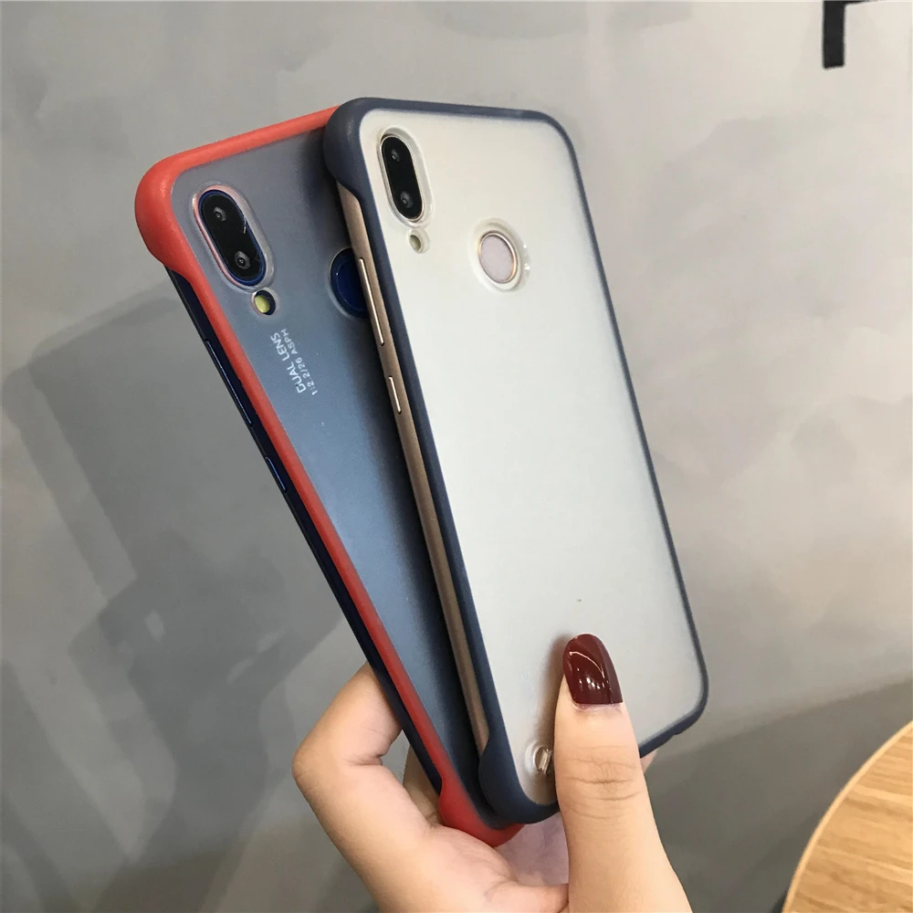 Горячий Feel бампер безрамный чехол для XiaoMi 9 SE 8 Lite A3 A2 TPU + PC матовый RedMi K20 Pro 7A 6A 5A Note 6