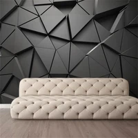 wellyu papel de pared custom wallpaper fashion 3d photo mural %d0%be%d0%b1%d0%be%d0%b8 stereo geometric abstract gray triangles background wallpaper