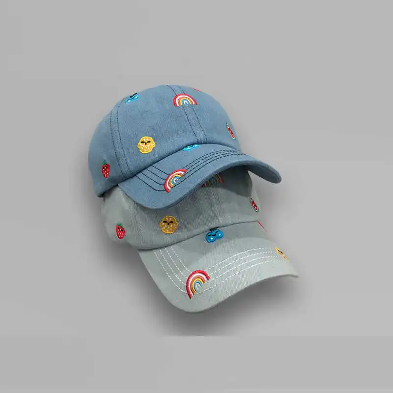 

Spring and summer baseball cap women's rainbow-rainbow cloud women's hat denim fashion women's baseball cap