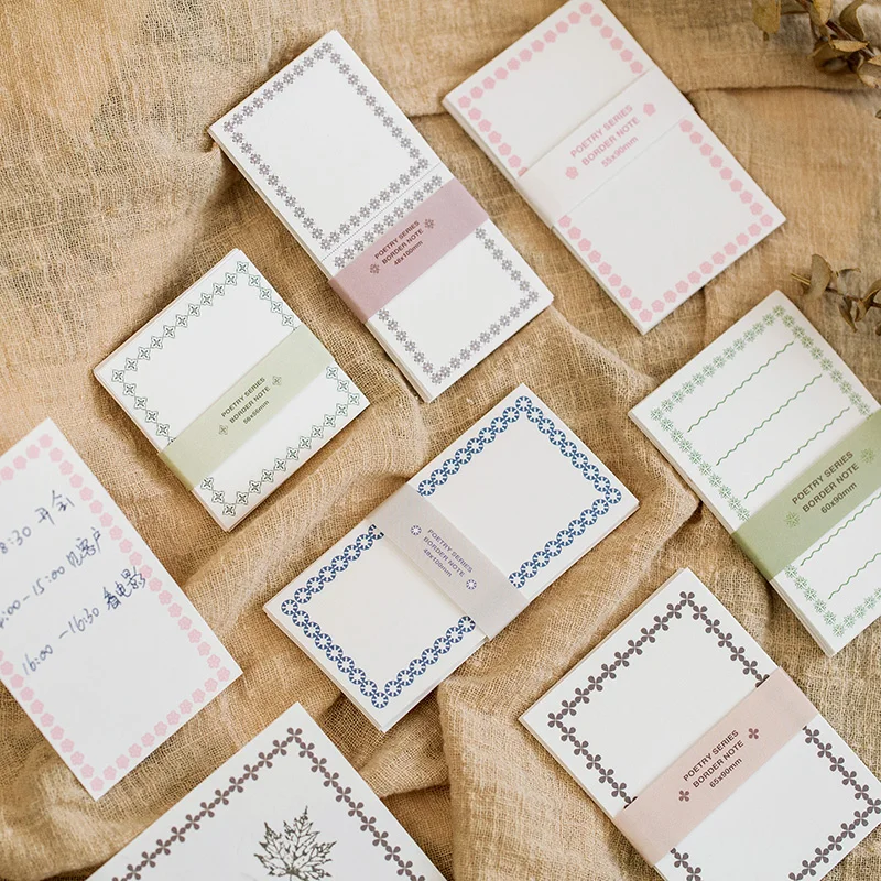 30 шт./компл. Винтаж Блокнот границы книга коллаж Материал memo сообщение к сведению