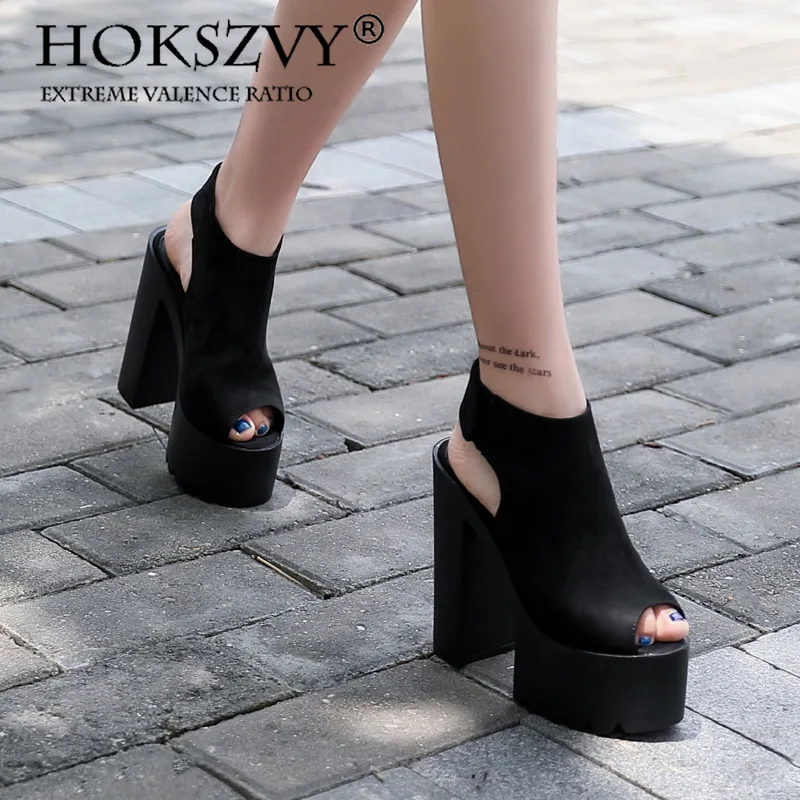 HOKSVZY шоу супер светильник модные ботинки на платформе для ночного клуба