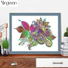 Полноформатная квадратная круглая акварельная картина с цветами, алмазная живопись, абстрактная картина, 5d алмазная картина с растениями, искусство, алмазная вышивка, ремесла