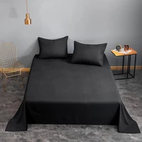 bonenjoy 1 pc bed sheet black doublequeenking size bed sheet solid color flat sheet for adult sheet sets no pillowcase