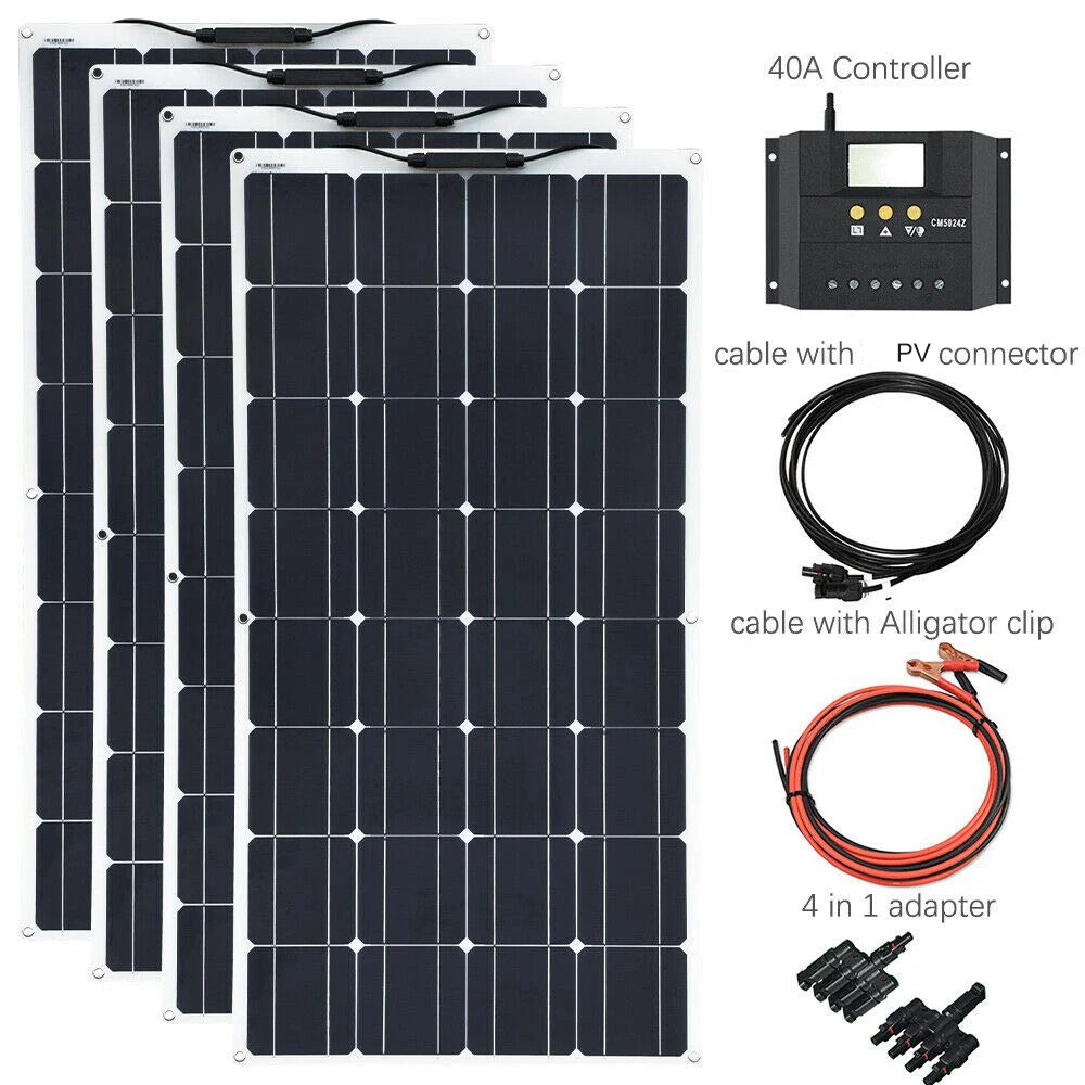 solar panel Гибкая солнечная панель XINPUGUANG 400 Вт комплекты 4x100 систем модуль солнечной