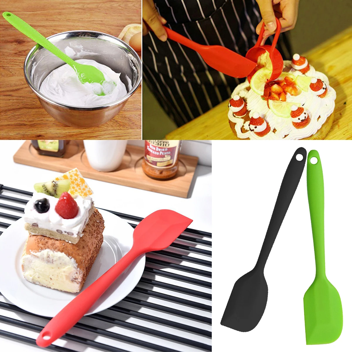1 шт. Еда Класс антипригарным масло Пособия по кулинарии силиконовые лопатки из