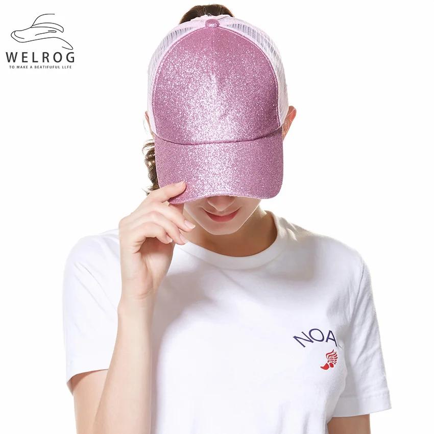 Бейсболка WELROG с блестками женская модная воздухопроницаемая Кепка-Снэпбэк от