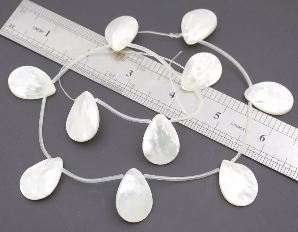 Натуральный белый морской ракушка свободные бусины 16 &quotювелирные изделия DIY 10 шт