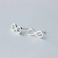 silver 925 jewelry earrings sterling silver earrings infinite symbol 8 delicate and elegant silver symbolic earrings for women